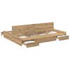 vidaXL Struttura letto con contenitore Rovere artigianale 140 x 190 cm
