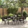 vidaXL Set da Pranzo per Giardino 7 pcs Marrone