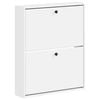 vidaXL Mobiletto per Scarpe da Muro BREDA 71 x 17 x 86 cm Bianco