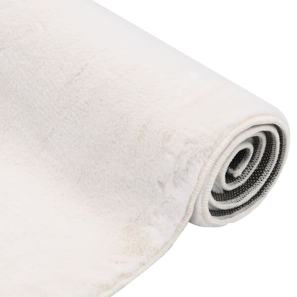 vidaXL Tappeto in Similpelle di Coniglio 200x300 cm Crema