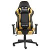 vidaXL Sedia da Gaming Girevole Oro in PVC