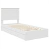 vidaXL Letto con Contenitore Bianco 90 x 200 cm Legno multistrato
