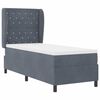 vidaXL Letto a molle con materasso Grigio scuro 200 x 80 cm Poliestere