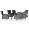 vidaXL Set da Pranzo da Giardino 7 pz Grigio Chiaro