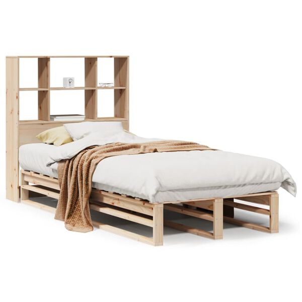 vidaXL Letto Libreria senza Materasso 90x200 cm Legno Massello