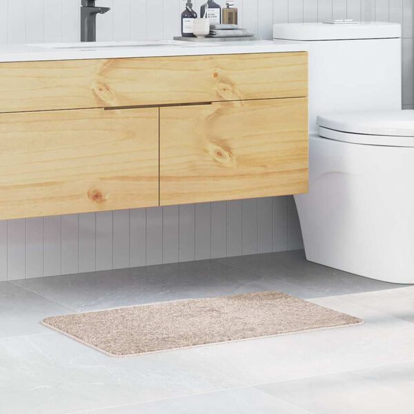 vidaXL Tappetino da bagno antiscivolo Crema 50 x 80 cm PP