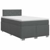 vidaXL Letto box spring con materasso Grigio Scuro 120 x 190 cm