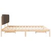 vidaXL Letto con Testiera Rivestita Talpa 200 x 200 cm Pino massello