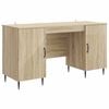 vidaXL Scrivania Rovere Sonoma 142,5 x 50 x 75 cm Legno ingegnerizzato