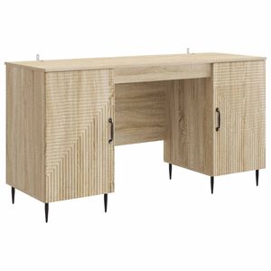 vidaXL Scrivania Rovere Sonoma 142,5 x 50 x 75 cm Legno ingegnerizzato
