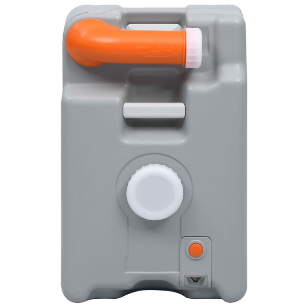 vidaXL Serbatoio d'Acqua con Ruote per Campeggio 25 L Grigio