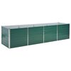 vidaXL Letto Rialzato Giardino in Acciaio Zincato 320x80x77 cm Verde