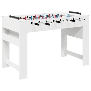 vidaXL Tavolo da Foosball Bianco 125 x 60,5 x 80 cm Legno multistrato