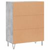 vidaXL Credenza Grigio Cemento 69,5x34x90 cm in Legno Multistrato