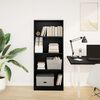 vidaXL Libreria Nera 60x24x143 cm in Legno Multistrato