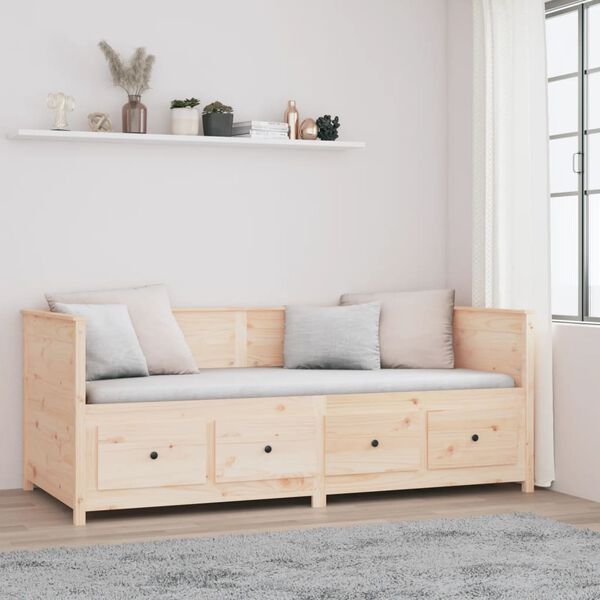 vidaXL Dormeuse senza Materasso 80x200 cm in Legno Massello di Pino