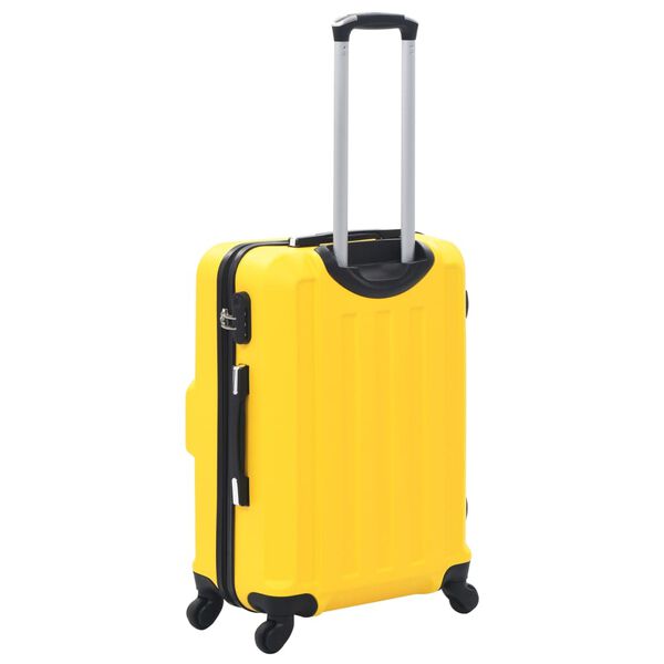 vidaXL Set Trolley a Custodia Rigida 3 pz Giallo in ABS