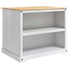 vidaXL Set isola da cucina 2 pz Bianco e Cera di Miele Pino Massello