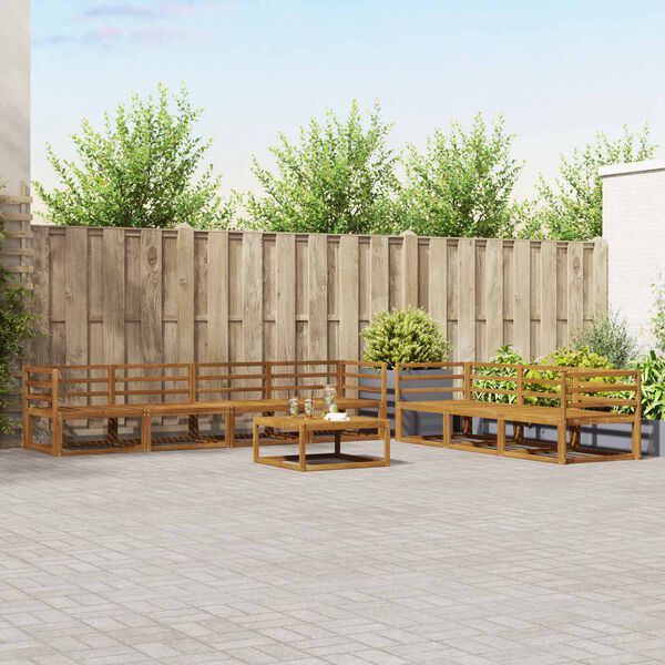 vidaXL Set di divani da esterno 8 pcs Naturale