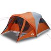 vidaXL Tenda Familiare a Tunnel 6Persone Grigia Arancione Impermeabile