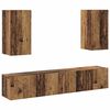 vidaXL Set mobile TV 4 pz Legno vecchio Legno ingegnerizzato