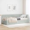 vidaXL Struttura Letto Angolare con Materasso 2 pcs Grigio chiaro