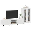 vidaXL Set mobile TV con porta FLORIN Bianco Lucido Legno multistrato