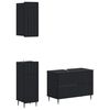 vidaXL Set di armadietti da bagno in 3 pezzi ZWOLLE Nero