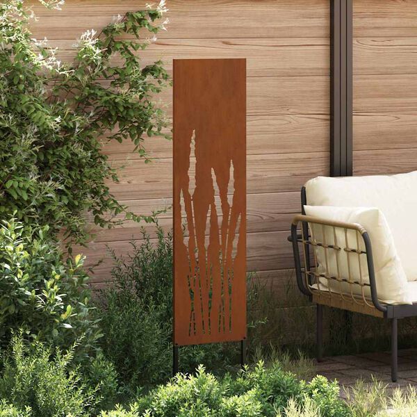 vidaXL Schermo per privacy in giardino Traforo Ruggine 32 x 140 cm