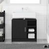 vidaXL Mobile da Bagno Rovere Nero 63 x 29 x 55 cm Legno multistrato