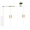 vidaXL Armadietti a Parete 2 pz Bianco Lucido in Legno Multistrato