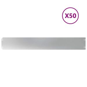 vidaXL Bordure per Prato 50 pz 15x103 cm Acciaio Zincato