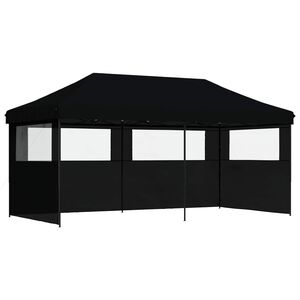 vidaXL Tenda Party Nero 292 x 580 x 315 cm Tessuto Oxford