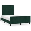 vidaXL Giroletto senza Materasso Verde Scuro 120x190 cm Velluto