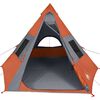vidaXL Tenda da Campeggio Tipi 7 Persone Arancione Impermeabile