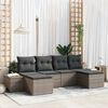 vidaXL Set Divano da Giardino con cuscino 4 pcs Grigio polyrattan