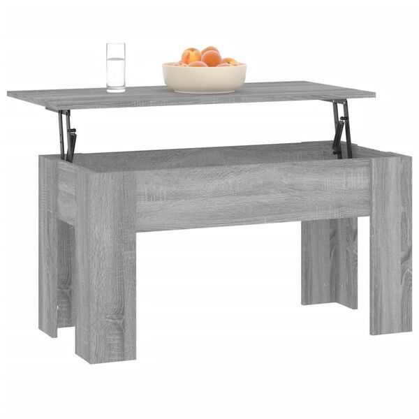vidaXL Tavolino da Salotto Grigio Sonoma 101x49x52cm Legno Multistrato