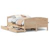 vidaXL Letto senza Materasso 135x190 cm in Legno Massello di Pino