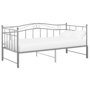 vidaXL Telaio Divano Letto Estraibile Grigio in Metallo 90x200 cm