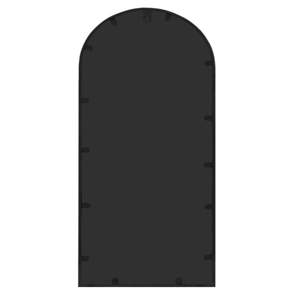 vidaXL Specchio da Giardino Nero 70x30 cm in Ferro per Uso Esterno
