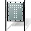 vidaXL Cancello per Recinzione a una Porta Nero 100x75 cm