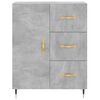 vidaXL Credenza Grigio Cemento 69,5x34x180 cm in Legno Multistrato