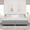 vidaXL Letto a molle con materasso Grigio chiaro 200 x 200 cm Tessuto