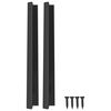 vidaXL Manico 12 pcs Nero 120 x 39.6 x 17 mm Alluminio