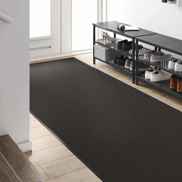 vidaXL Tappetino Altro Nero 120 x 300 cm Poliammide e PVC