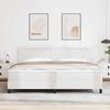vidaXL Letto a molle con materasso Bianco 200 x 200 cm Pelle sintetica