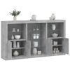 vidaXL Credenza con Luci LED Grigio Cemento 181,5x37x100 cm