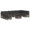 vidaXL Set Divano da Giardino 11 pcs Grigio polyrattan