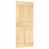 vidaXL Porta Scorrevole con Set Hardware 90x210 cm Legno Massello Pino