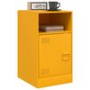 vidaXL Comodini 2 pz Giallo Senape 34,5x39x62 cm in Acciaio